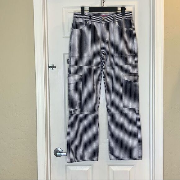 Edikted Pants - Edikted Stripe Out Cargo Pants Size Medium